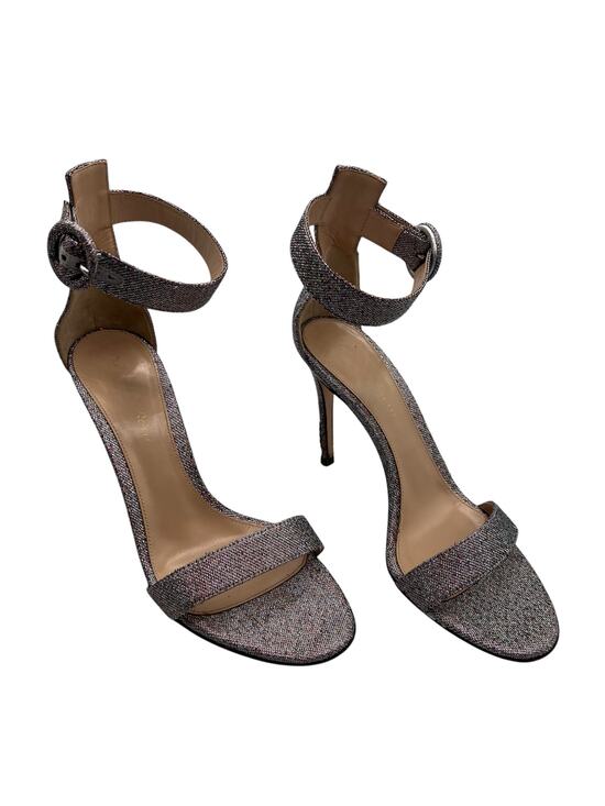 Gianvito Rossi Shoes - Gianvito Rossi Lurex Fabric Portofino Glitter‎ Metallic Heels Multicolor Size 6